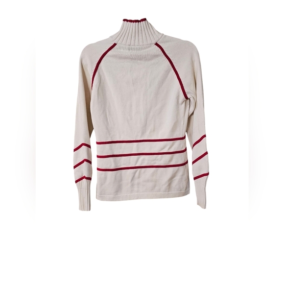 Athleta White and Red Women's Pullover Sweater. Medium - Picture 2 of 4